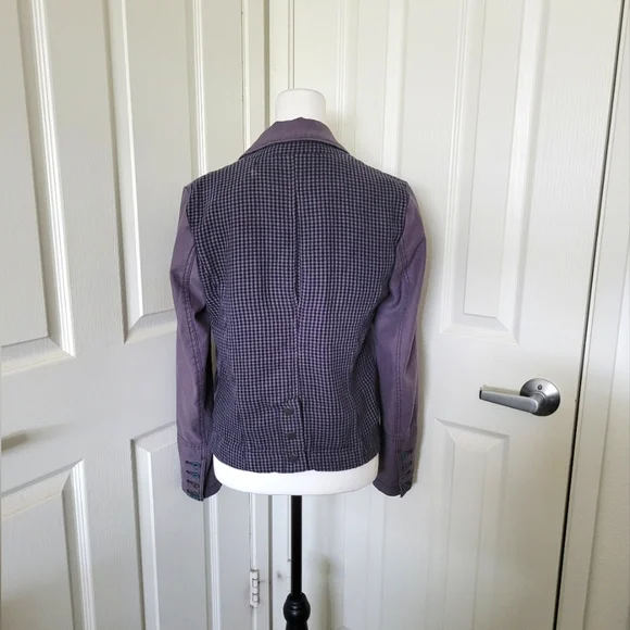 HEI HEI | Anthro | Delaine Cute Gray Gingham Blazer (SIZE 4) - Picture 5 of 16
